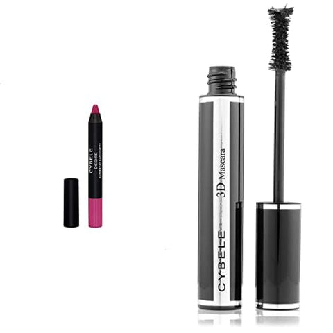 CYBELE DESIRE LIPSTICK PENCIL Raspberry 04 & Cybele 3D Mascara Dark Black 01
