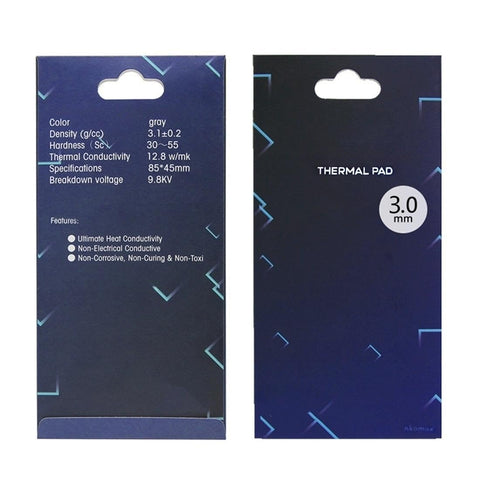 Thermal Pad 12.8 W/mK, 85x45x3mm, Non Conductive Silicone Thermal Pads for Laptop Heatsink/GPU/CPU/LED Cooler (3mm)