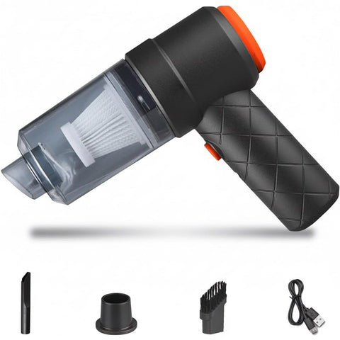 Mini Handheld Vacuum Cleaner Cordless Car Home Cleaning High Suction Power Washable Filter Hand Vacuum Cleaner for Cleaning Keyboard Corner Pet Hair - Black