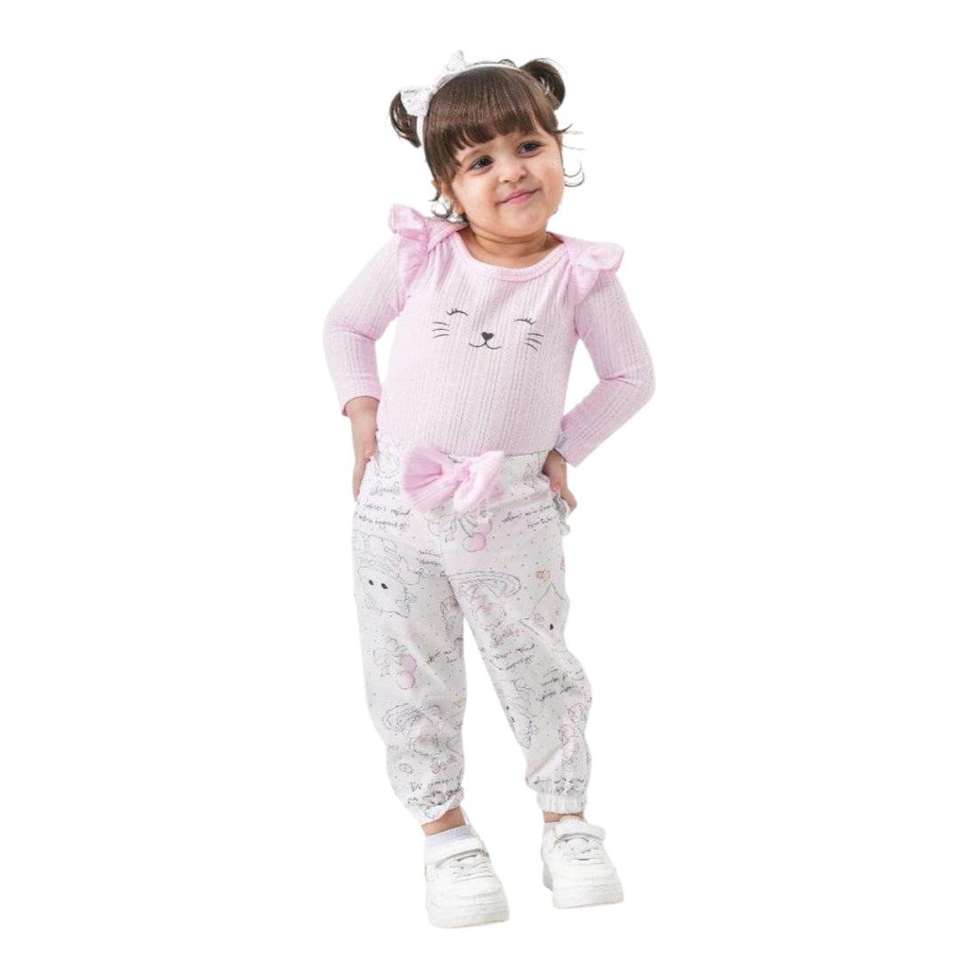 Kids Town Baby Boys and Girls Autumn 2 Piece Cotton Pants and Bodysuit Set - Comfortable Design and Unique Colors and Cartoon Shapes