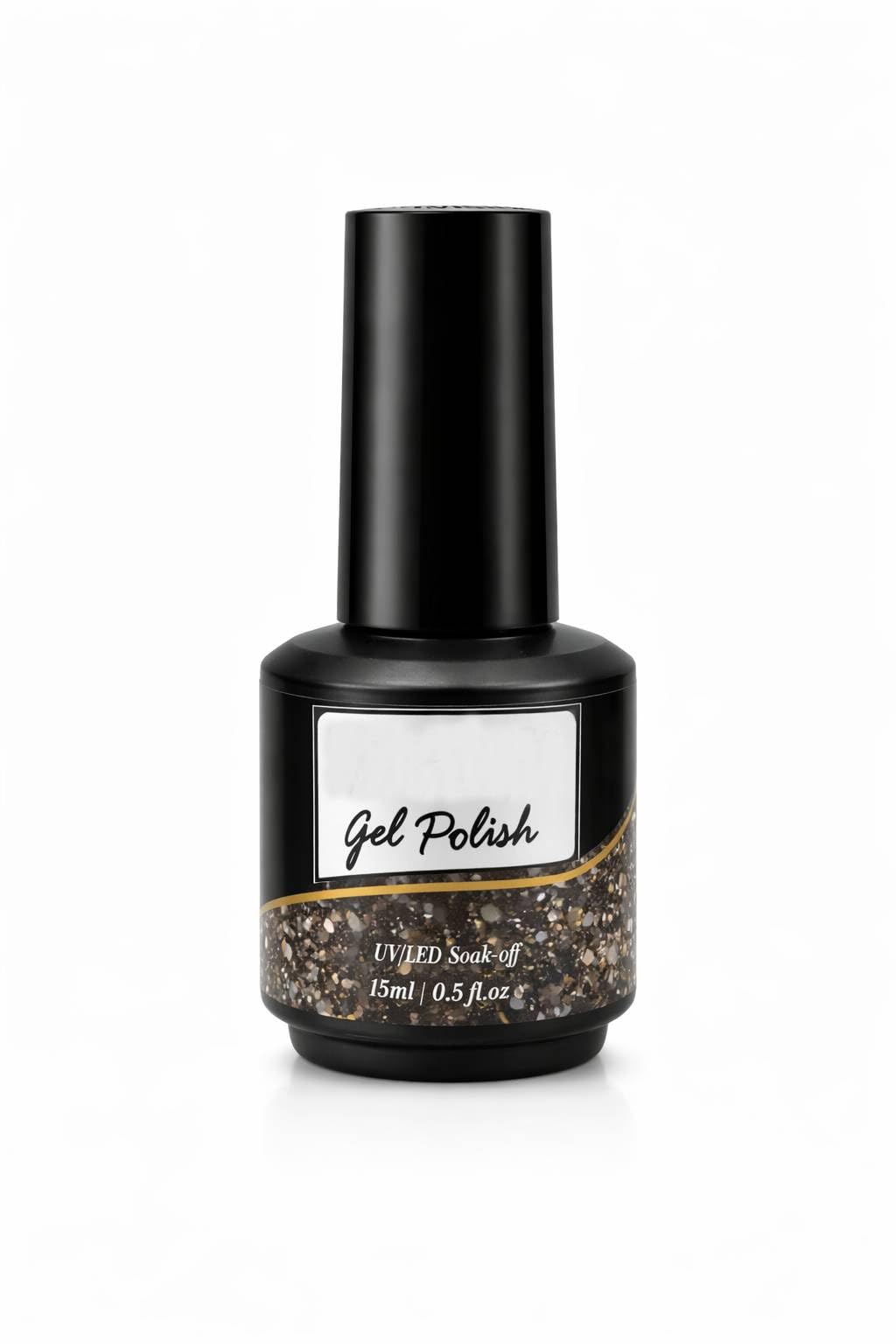 Copper Orange Glitter Gel Polish 15ml, Warm Copper Glitter with Glossy Finish, Soak Off UV LED Gel Polish for Nail Art, Salon & DIY Manicure