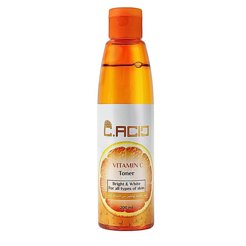 C.ACID Vitamin C Toner with Hyaluronic Acid – 200 ml Hydrating Facial Toner, Pore Refining and Deep Cleansing Face Toner, Helps Improve Skin Radiance, Smooth Texture and Even Skin Tone for Daily Use