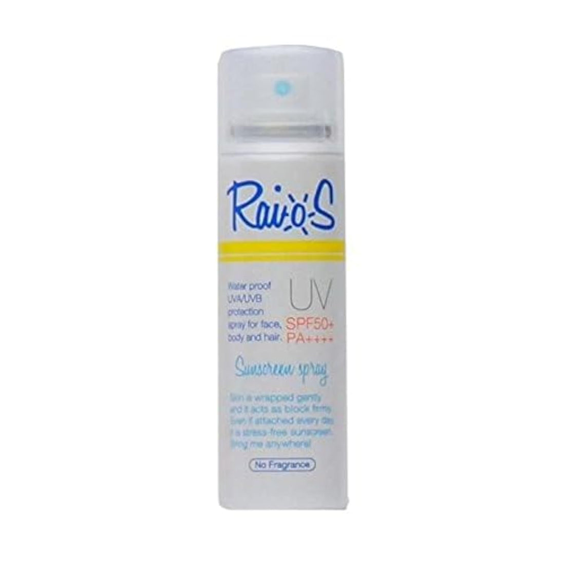 Raios Spf50+ Sunscreen Spray No Fragrance, 70 ml