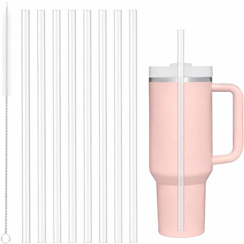 OVA Transparent Heat-Resistant Plastic Straw, Durable Reusable Drinking Straw for Hot & Cold Beverages, Smooth Clear Straw for Juice, Coffee, Tea, Smoothies, Home, Party & Restaurant Use (15)