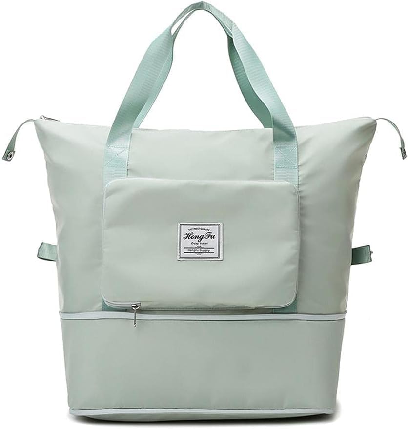 Expandable Waterproof Travel Duffel Bag Foldable Lightweight Oxford Carry On Bag for Gym Sports Travel Baby Essentials and Daily Storage Use