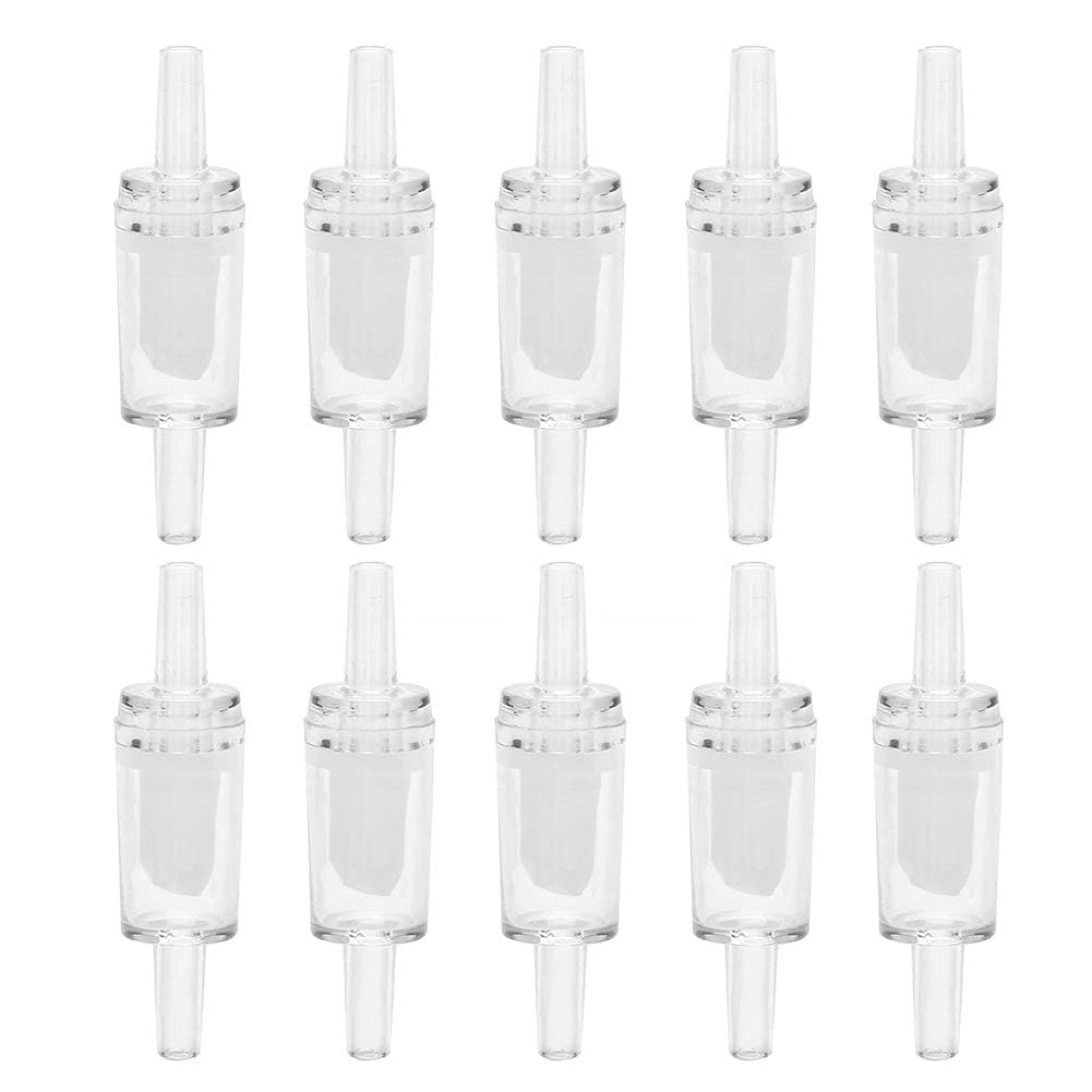 Pssopp 10 Units Aquarium Air Flow Control Valve, One-Way Return Valve, Non-Return Valve, Aquarium Fish Tank Air Pump Control Valve