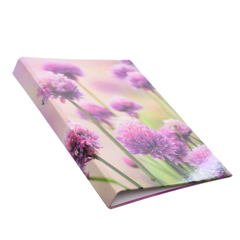 Other 2 Hole Storage Binder - Flowers, Purple