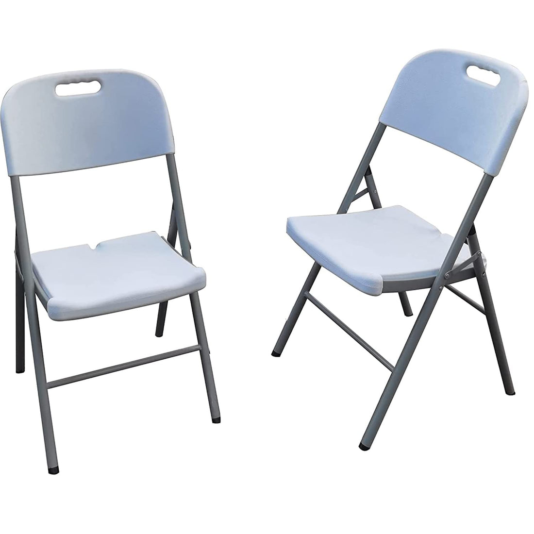 NIUTA Spexlb Folding Chair - 2-Pack Portable Plastic Chair for Indoor Outdoor,350-Pound Capacity-White