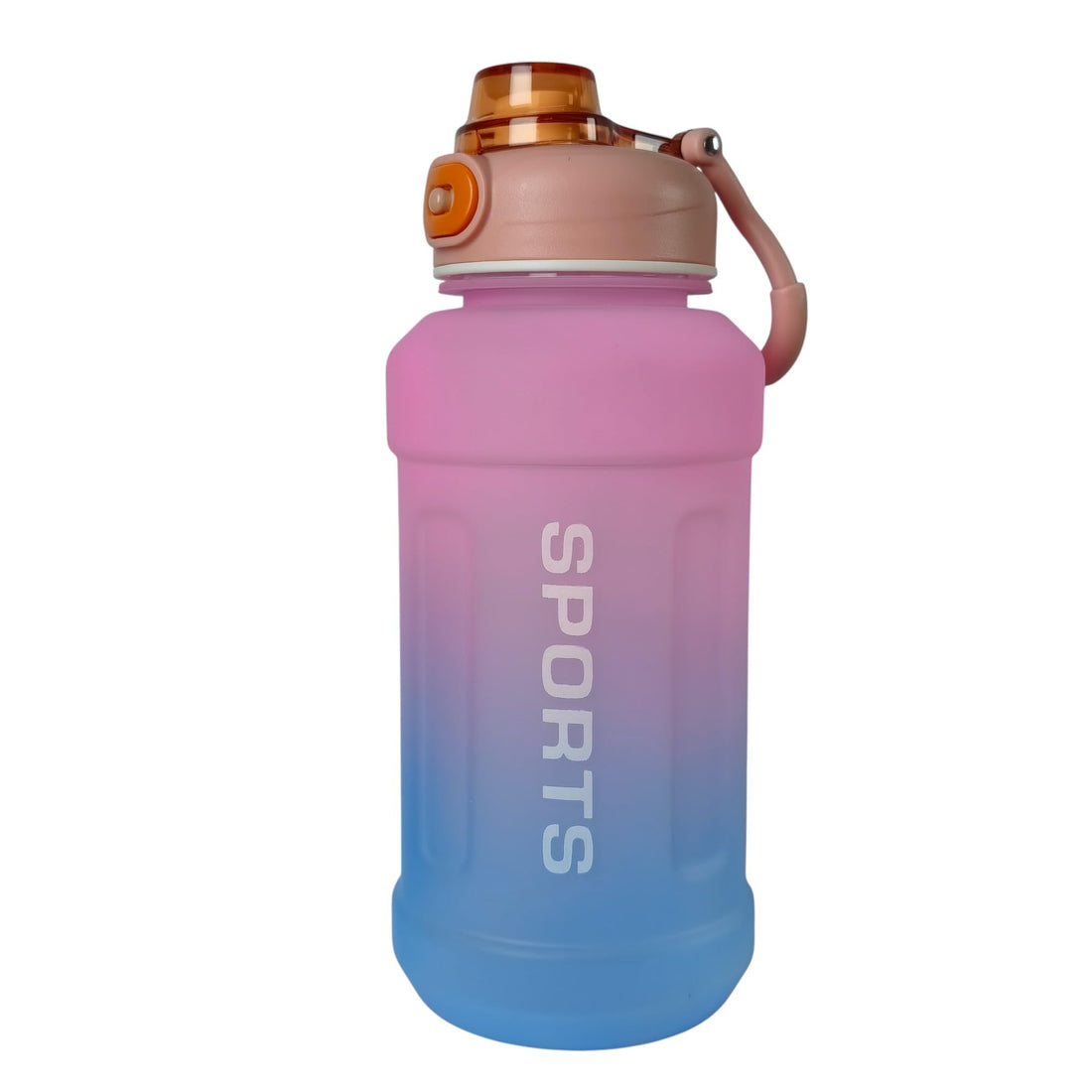 Sports Water Bottle with Handle, Gradient Colour Design, BPA-Free, Leak-Proof Lid (Pink)