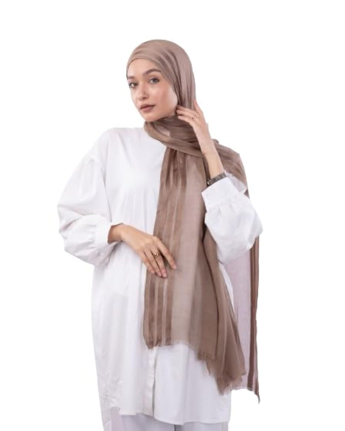 Tie Shop - Women - Trio Kuwaiti Scarf - CO29LI050680008 - Size : 200 * 75 cm - Coffee
