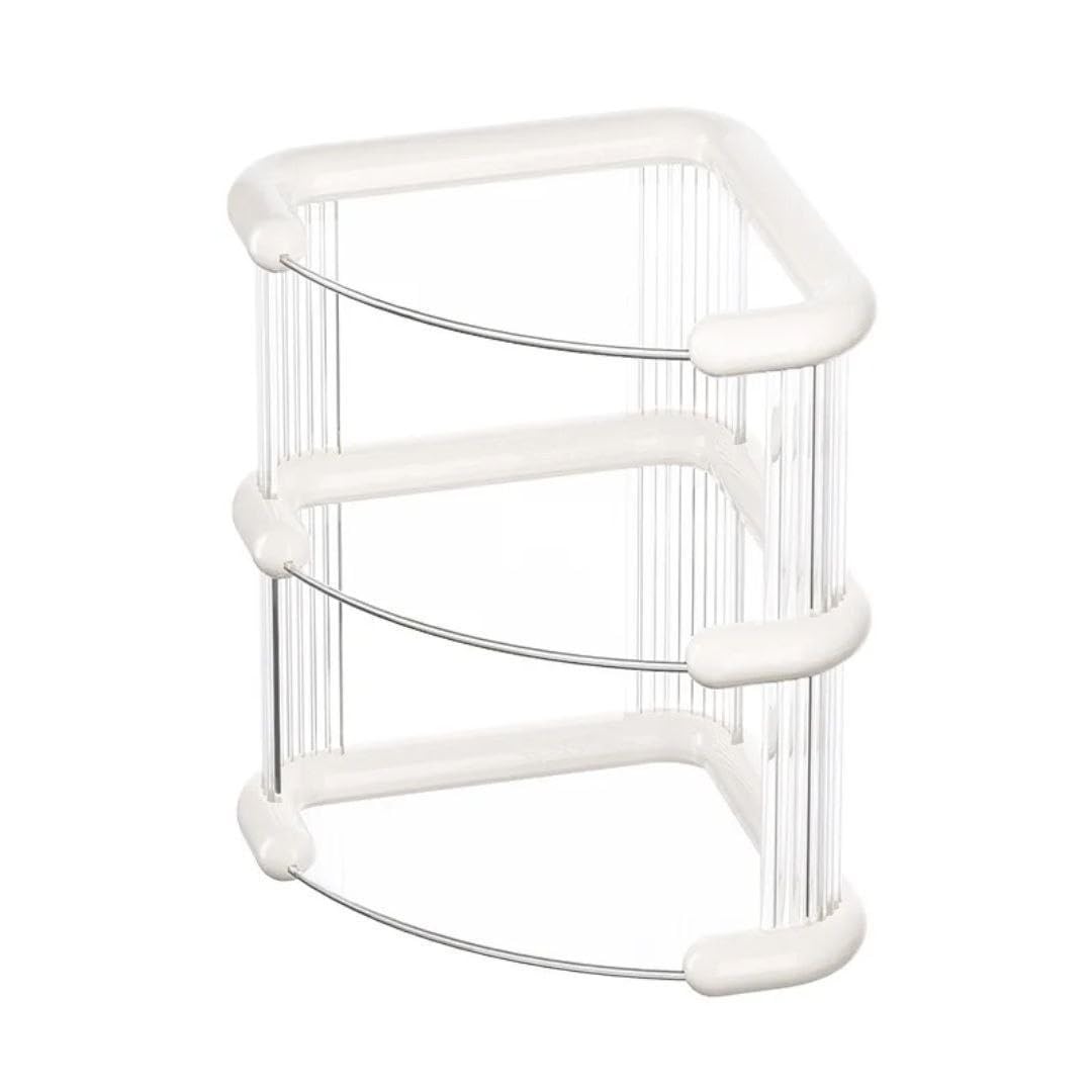 Next Store Multifunctional Acrylic Corner Organizer Bathroom Kitchen Corner Shelf Stand Coffee Corner Makeup Transparent Modern Storage Unit Space Saving