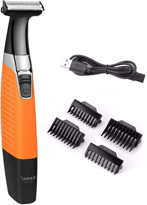 Electric Razor KM-1910 Eyebrow and Face Trimmer for Men - Precision Shaver, Waterproof, Perfect for Defining Eyebrows and Excess Fine Hair.