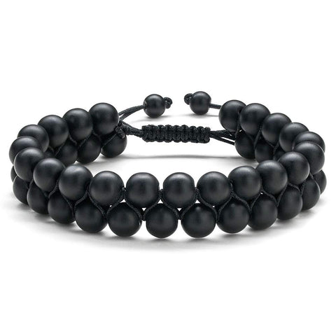 MONOOC Lava Rock Bracelet Gifts for Men - 8mm Lava Rock Bead Bracelet Stress Relief Mens Anxiety Bracelet Aromatherapy Essential Oil Diffuser Bracelets Gemstone Therapy Gifts for Men,