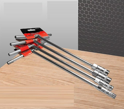 4Pcs Deep Pull T Socket Wrench Set 8-10-12-13mm Chrome Vanadium