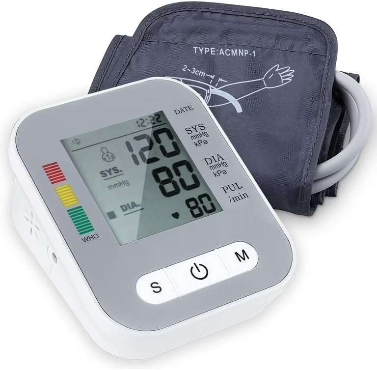 Automatic Blood Pressure Monitor for Home Use with Heart Rate Monitor, Voice Broadcast, Adjustable Strap, Dual User Mode, Accurate and Fast Measurements for Daily Health Comfort