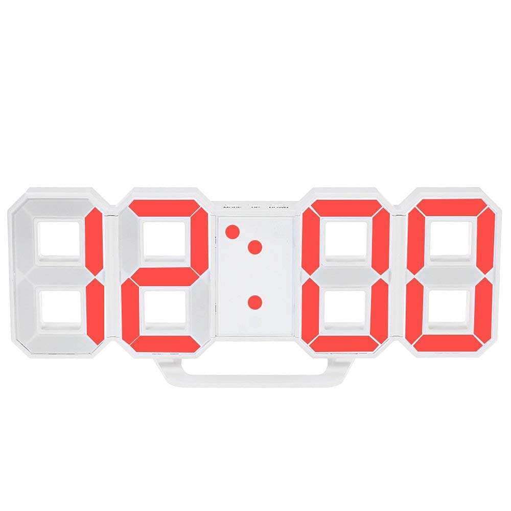 Walmeck Snooze Large Function Luminance LED Digital Wall Clock