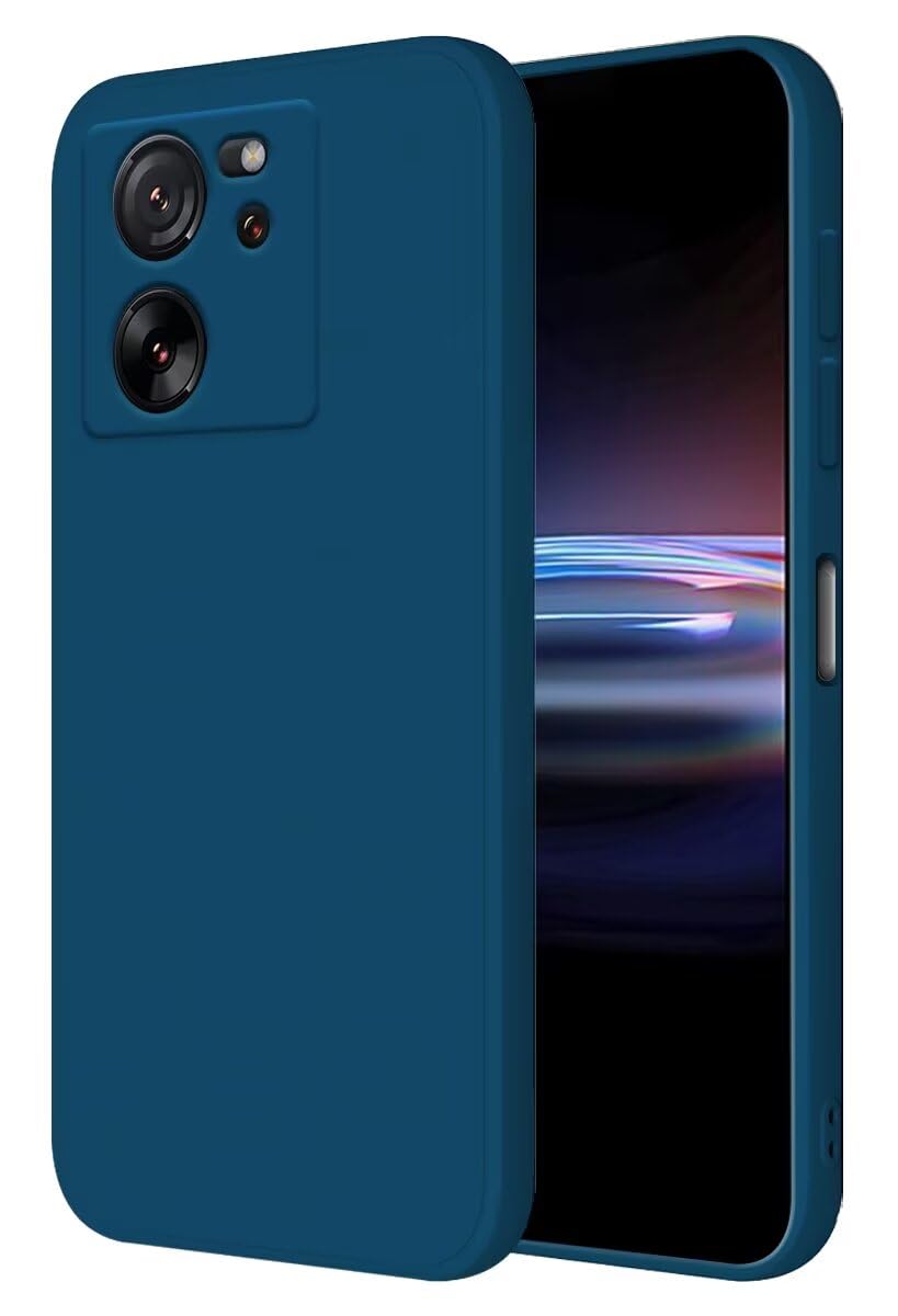 HONLEN Case for Xiaomi MI 13T / Xiaomi MI 13T Pro Protective Case, (6.67 Inches) Liquid TPU Silicone Mobile Phone Case with Drop Protection Silicone Cover Sapphire Blue
