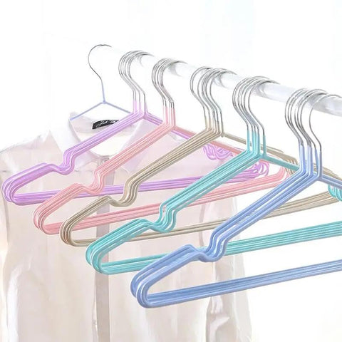 Heavy Duty Metal Clothes Hangers Coated with Thick Rubber, Variety of Colors (Set of 50) for Secure Support for Heavy Clothes.Quality Products - Size 40 * 20cm, Now in Al-Israa (Pink)