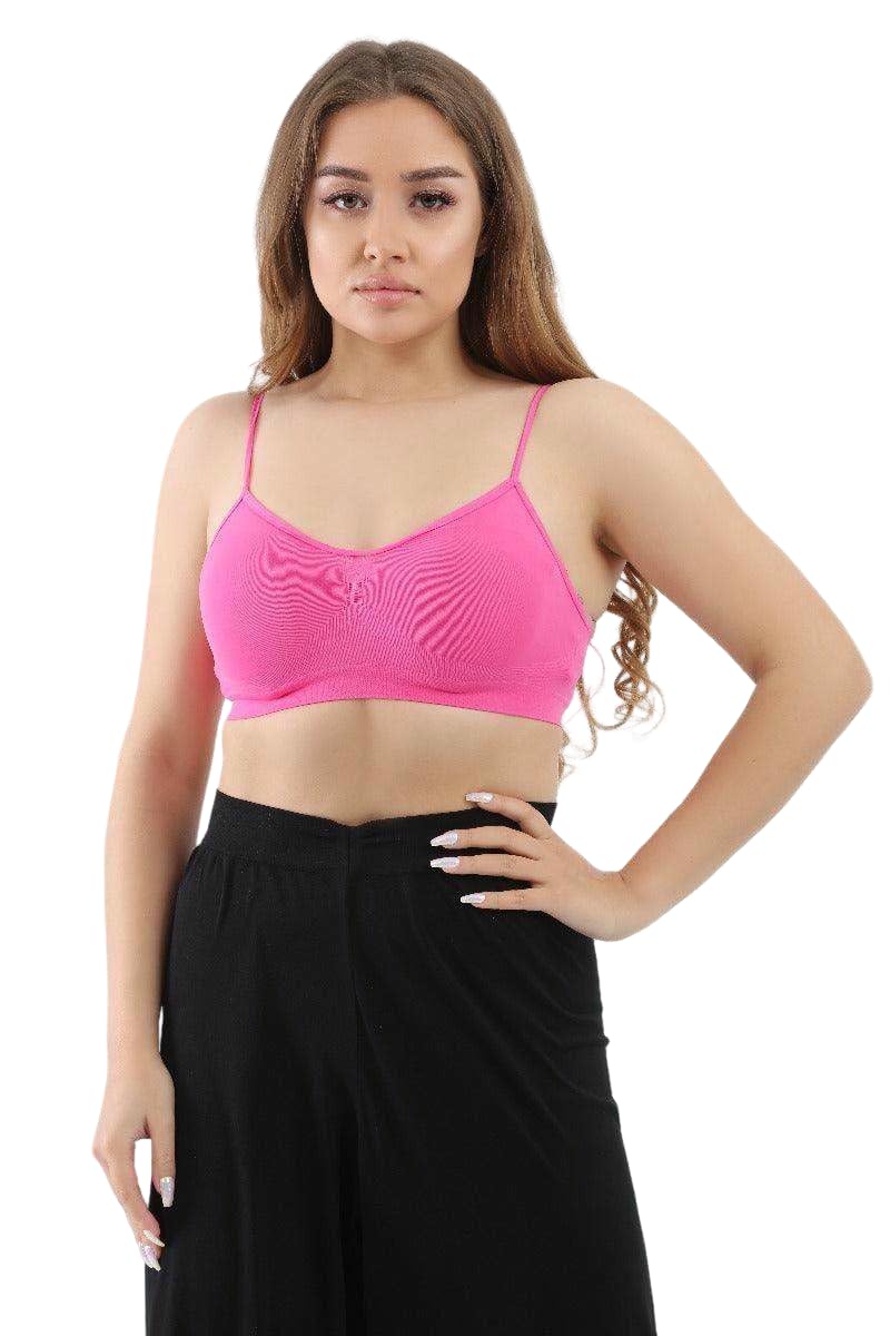 CARINA Womens Plain Spaghetti Strap Non Padded Bra Bra