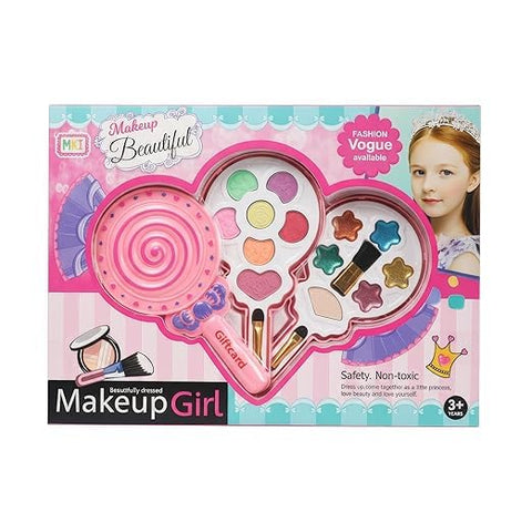 Makeup Girl Kids Pretend Play Makeup Set, Safet, with Eyeshadow, Blush, for Ages 3+