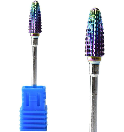Manicure Drill Bit Tungsten Steel Nail Art Grinding Head Electric Nail Polishing Bit for Acrylic Gel Removal Multi-Functional for Cleaning and Salon Use-TITANIUM