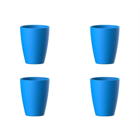 M-Design Lifestyle™ Small Cup 300 ml - Pack of 4 - BPA Free, Microwave Safe, Dishwasher Safe, Food Safe - Blue