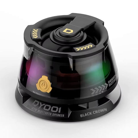 BLACK CROWN DY100 Mini Magnetic Wireless Bluetooth Speaker, Rechargeable/RGB LED Light/Portable/Mobile Phone Holder for All Bluetooth Enebled Devices.(Multicolor)