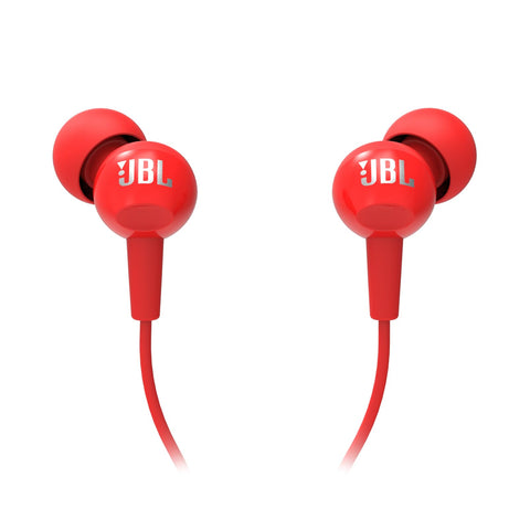 JBL C100SI In-Ear Headphones with Mic RED