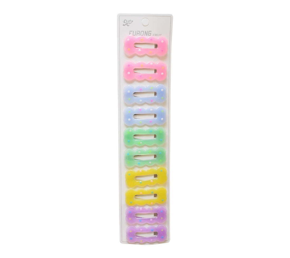 Daphne 10-Piece Star Hair Clip Set For Girls - Multicolor