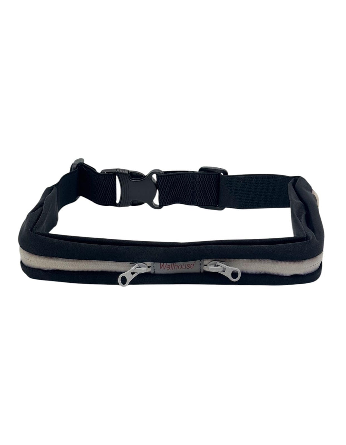 Slim Running Belt, Workout Waist Pack for Women and Men, Phone Holder for Runners, Waist Belt for Workout, Jogging, Hiking, Cycling, Money Belt and Running Equipment Accessories (Black-Grey)