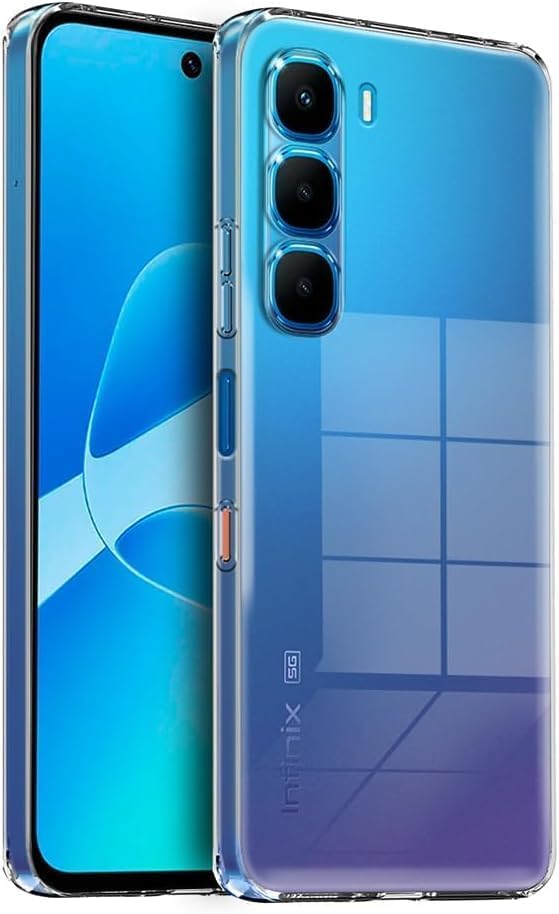 Clear Case for Infinix Hot 60 Pro Plus, Crystal Clear Design, Military Shockproof and Drop Protection, Scratch Resistant, Slim and Light, TPU Silicone