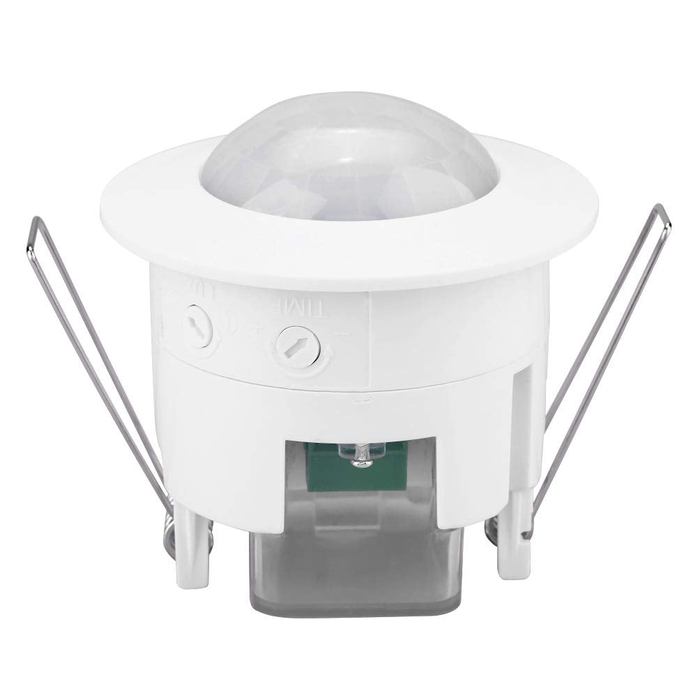 Infrared Motion Sensor, Mini Ceiling Adjustable 360° PIR Motion Sensor Infrared Body Sensor Lamp Detector Switch 220V