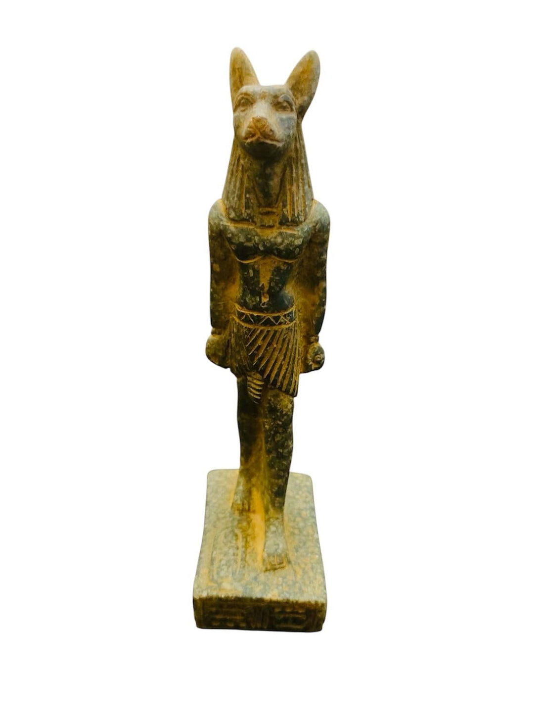 Ancient Egyptian Anubis Statue – Handmade Resin Figurine – Black Stone Finish – 14 cm Decorative Sculpture for Home & Office