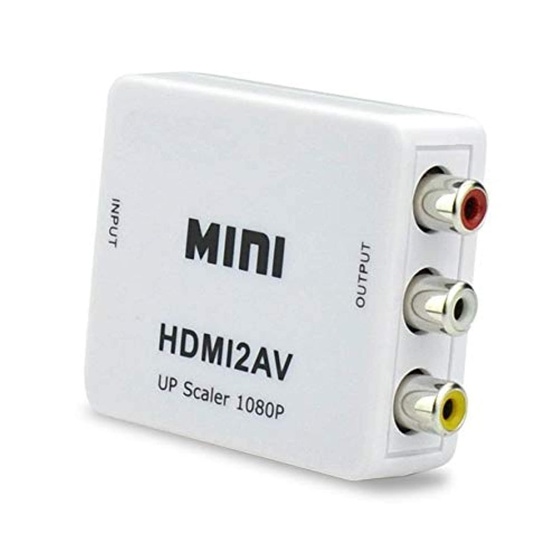 Shenfan 1080p hdmi to 3rca composite av supporting pal/ntsc with usb charge cable for laptop tv pc ps3 blue-ray dvd stb vhs vcr camera fl/fr audio singals change rca connector hdmi2av white