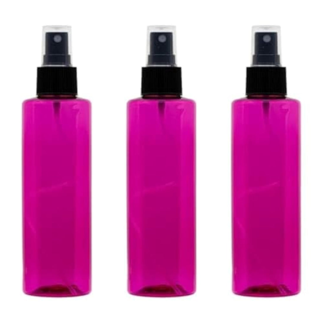 Artistic 3 Pack Plastic Spray Bottle Set 200ml, Pink Color Medium Mist Bottle Healthy Empty Refillable Cosmetic Travel Product Refill (PINK)