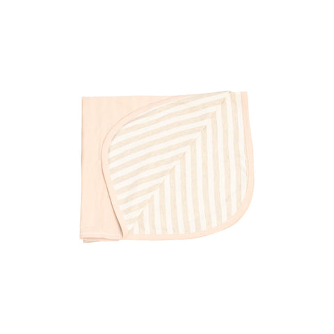 Soft Cotton Baby Blanket Hoodie Stripe Design for Baby Girls One Size (Beige, ONE SIZE)
