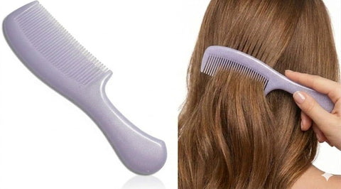 Hair Brush Comb for Women (1 Pc) fine teeth hair comb with handle & hair grooming detangling comb (multicolor Colour)