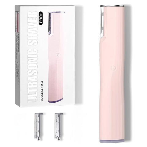 Dermaplane Facial Razor for Women – Electric 2-Speed Sonic Dermaplaning Tool with 2 Replacement Heads, Safe Peach Fuzz Remover & Exfoliating Face Hair Removal Device