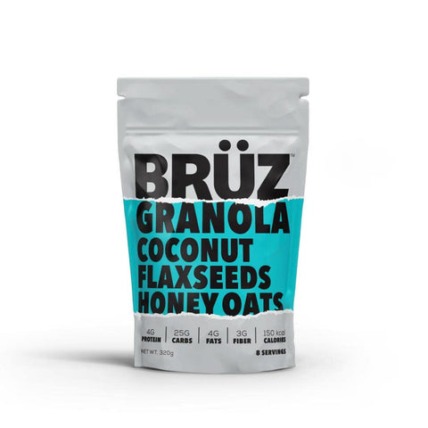 BRUZ Granola coconut flaxseeds