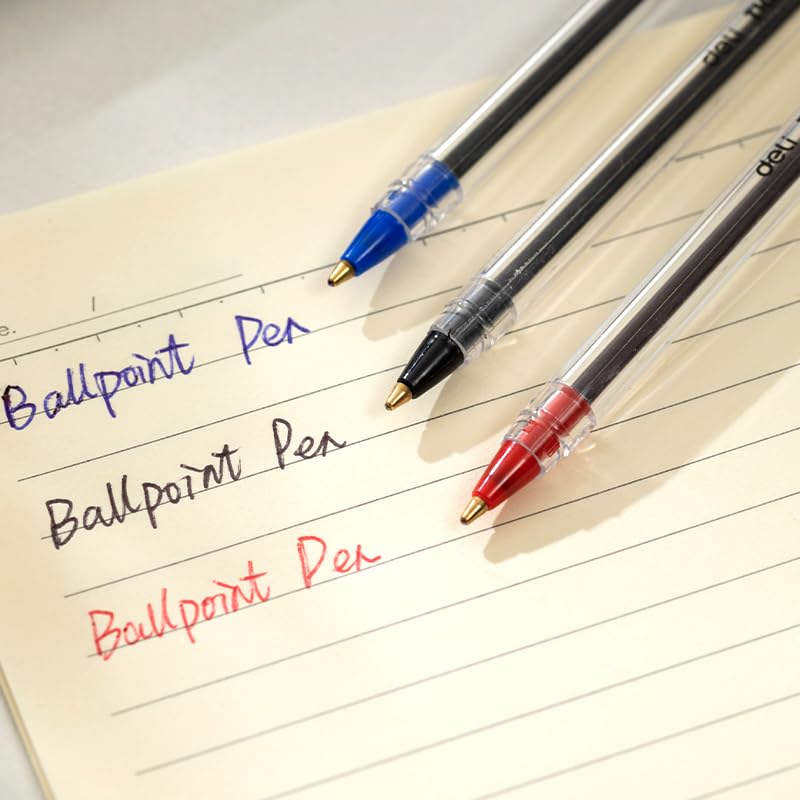 Deli EQ4-MT Ball Point Pen, 1.0 mm Bullet Tip, Assorted