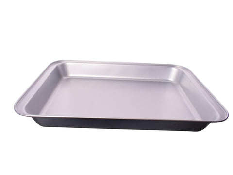 Metal Baking Tray, 42x28 cm - Silver