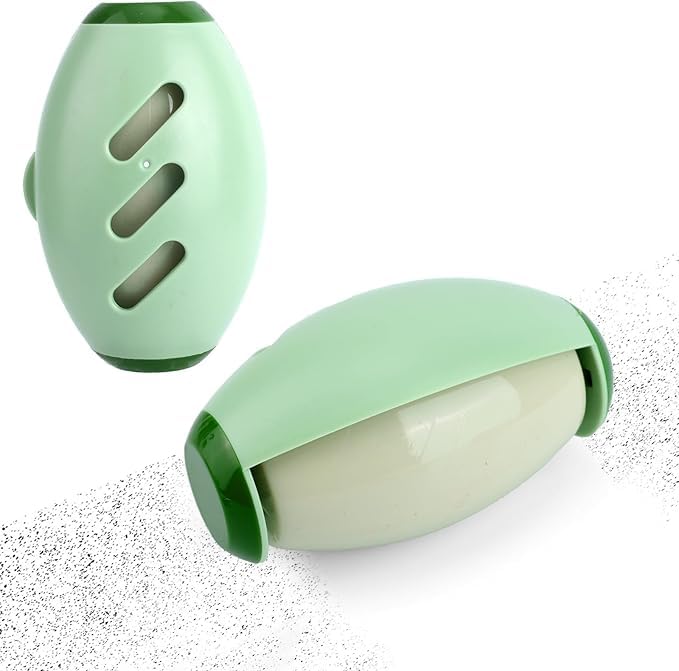 2pcs Reusable WashableLint Remover, Mini Lint RemoverTravel Size Reusable Lint Roller Ball Travel Portable Lint Roller for Clothing Sofas Hair Debris Dust (Green)