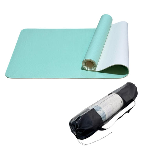 QSHOPUltimate Premium Yoga Mat 6mm Thick Non-Slip Yoga Mat with Attachment Bag Ideal for High-Intensity Interval Workouts, Pilates and Many Home Workouts, 1.83cm x 61cm x 0.6cm