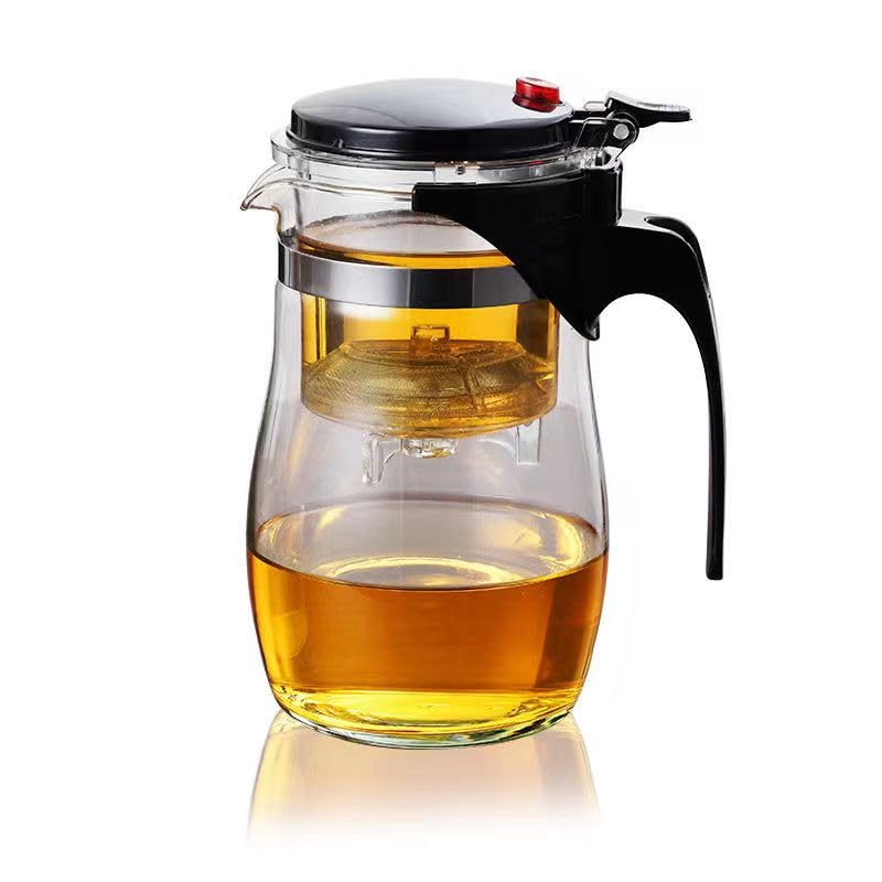 Next Store Professional Glass Teapot with Smart Filtration System & Herbal Teapot with Ergonomic Handle, Heat Resistant Glass Pot, Modern Design, Pure & Perfect Brew