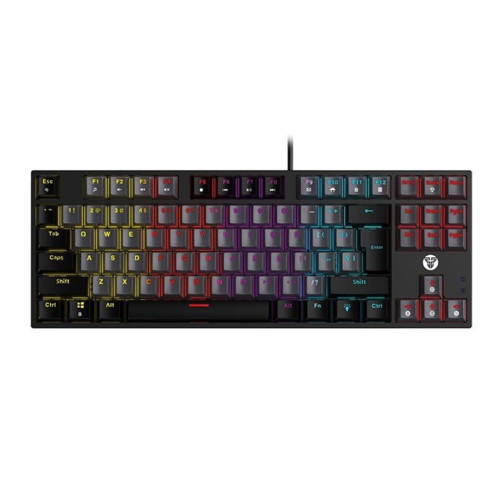 Fantech Atom87 Sumi Edition RGB Mechanical Keyboard Blue Grey Black Switch MK876V2-GY-BL