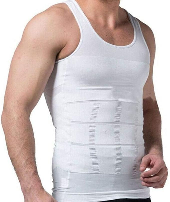 Slim Shirt for Men, Compression Undershirt Body Shaper, Slimming Vest with Tummy Control, Lightweight Breathable Under Shirt for a Trimmed Waistline