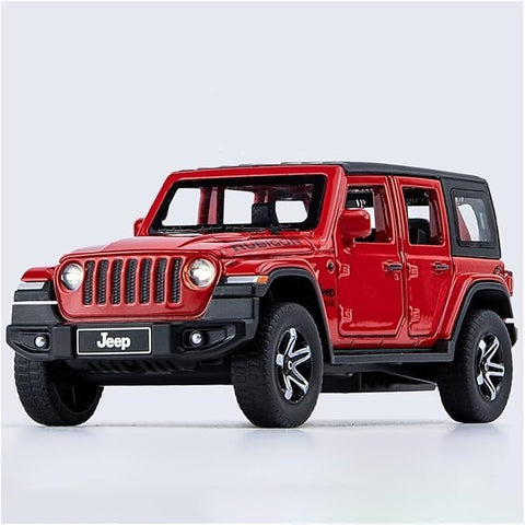 1:32 For Jeepp Wrangler Rubicon Alloy Model Children Toys Party Gifts Office Decorations: Moulded Car Model (Color : Red)