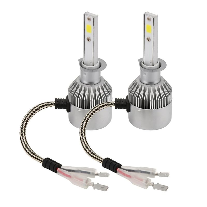 Kapper Trade 36W 3800 Lumens Xenon LED Car Light Bulb Kit with Cooling Fan (2 Piece Set-C6-H1) - KaberTrade