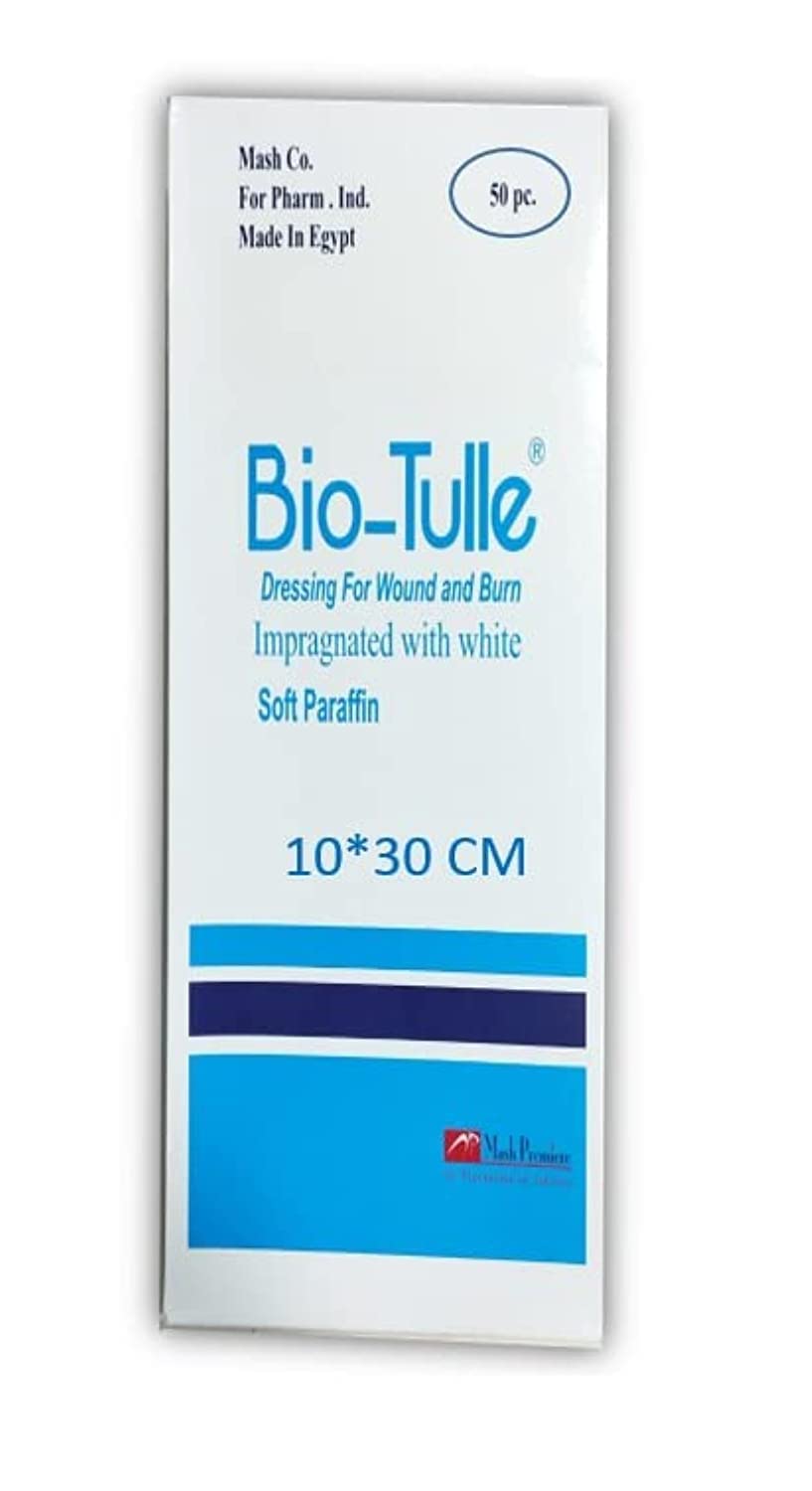 BIO - TULLE Dressing For Wound and Burn - Vaseline Bio Tulle Gauze 50 Piece Mash Premiere (10 * 30)