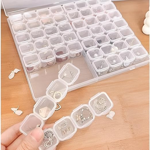 Jewelry Holder - 56 Grids Unique Storage Box, Diamond Shaping Tool Organizer, Helps Sort Small Items and Combine Beauty and Practical Functions at Once Versatile